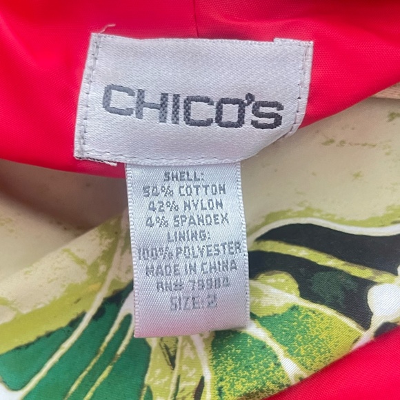 Vintage Chico's  women's butterfly Jacket blazer Size 2 multicolor.  #203 - Picture 13 of 14